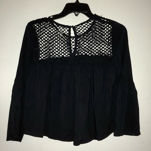 Navy blue 3/4 sleeve top